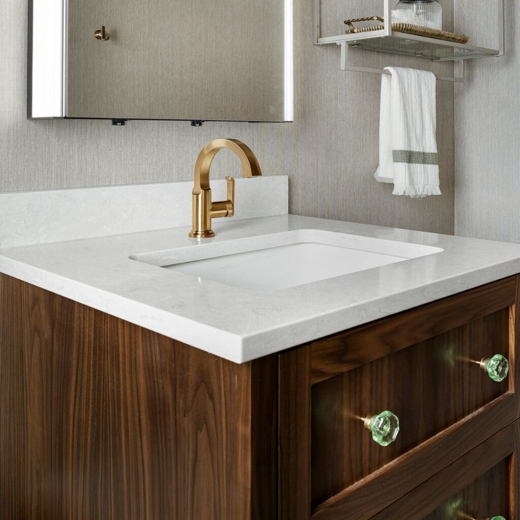 Twin Cities remodeled bathroom vanity and shower